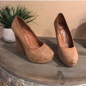 Jeffrey Campbell Tan Suede Heels